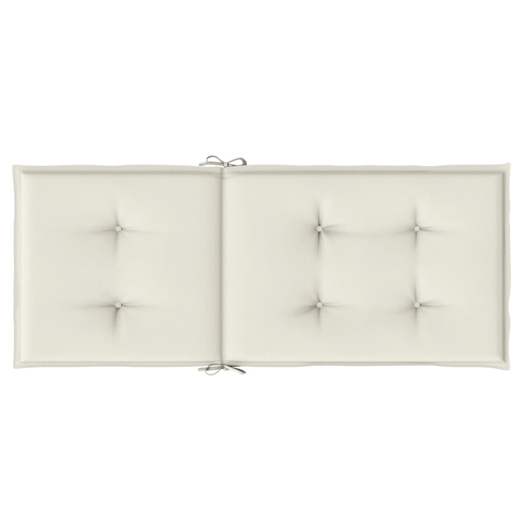 Hochlehner-Auflagen 2 Stk. Melange Anthrazit 120x50x7cm Stoff
