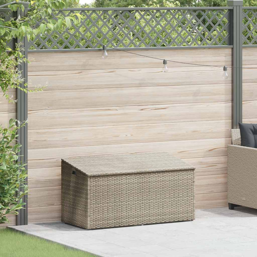 Garten-Aufbewahrungsbox Schwarz 110 x 50 x 58 cm Poly Rattan