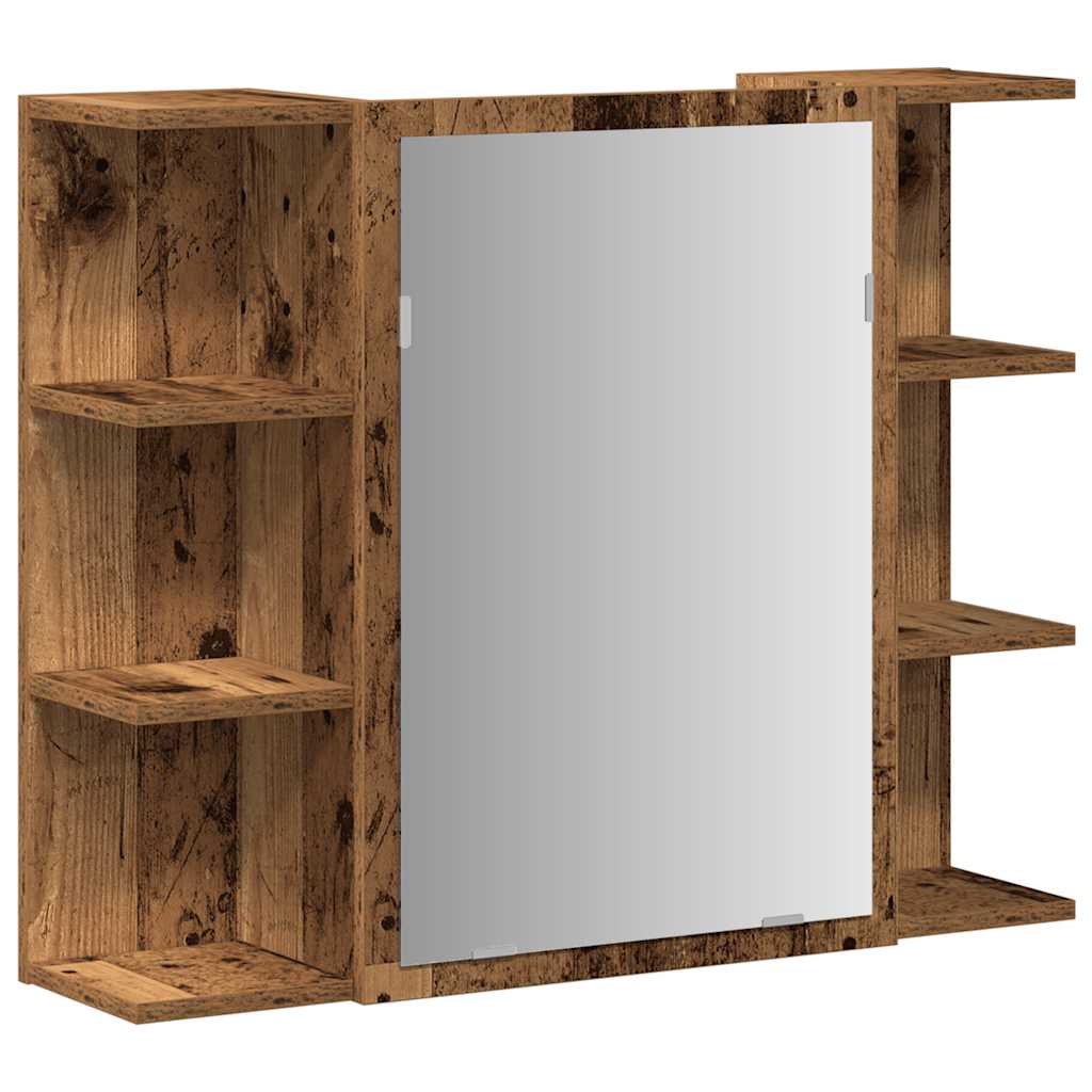 Bad-Spiegelschrank Weiß 80x20,5x64 cm Holzwerkstoff