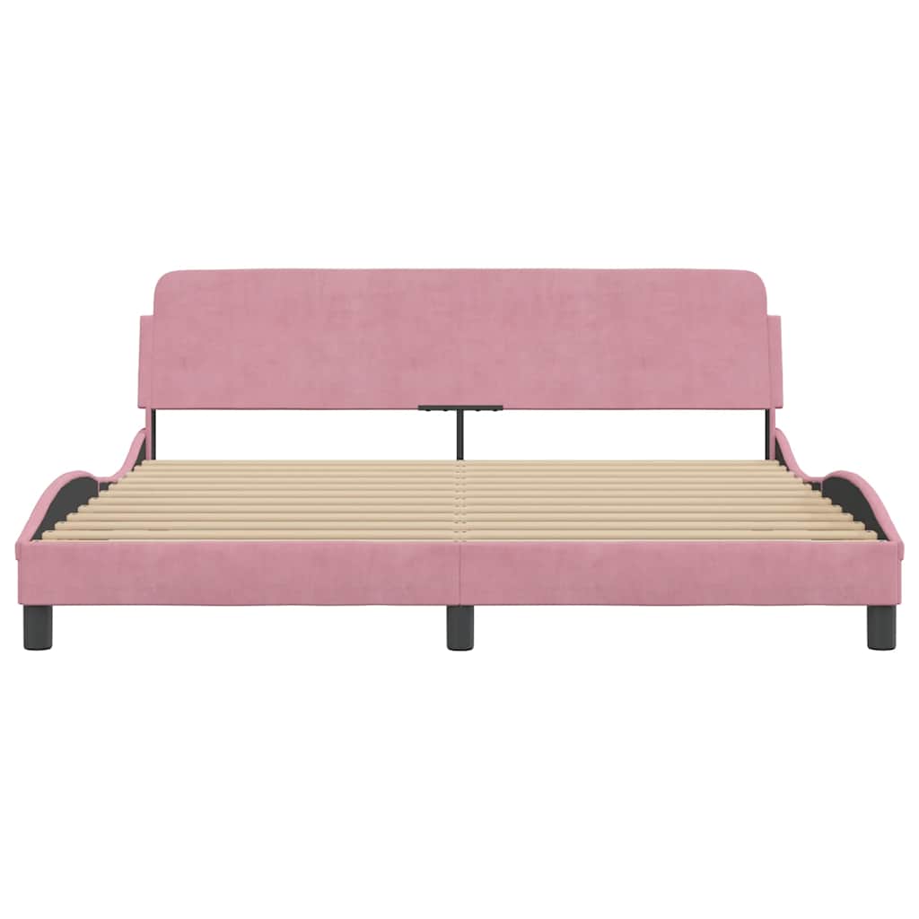 Bettgestell "Dover" Hellgrau 80x200 cm Samt