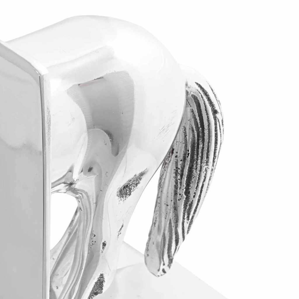 Buchstützen 2 pcs Silber 12 x 9 x 19 cm Aluminium