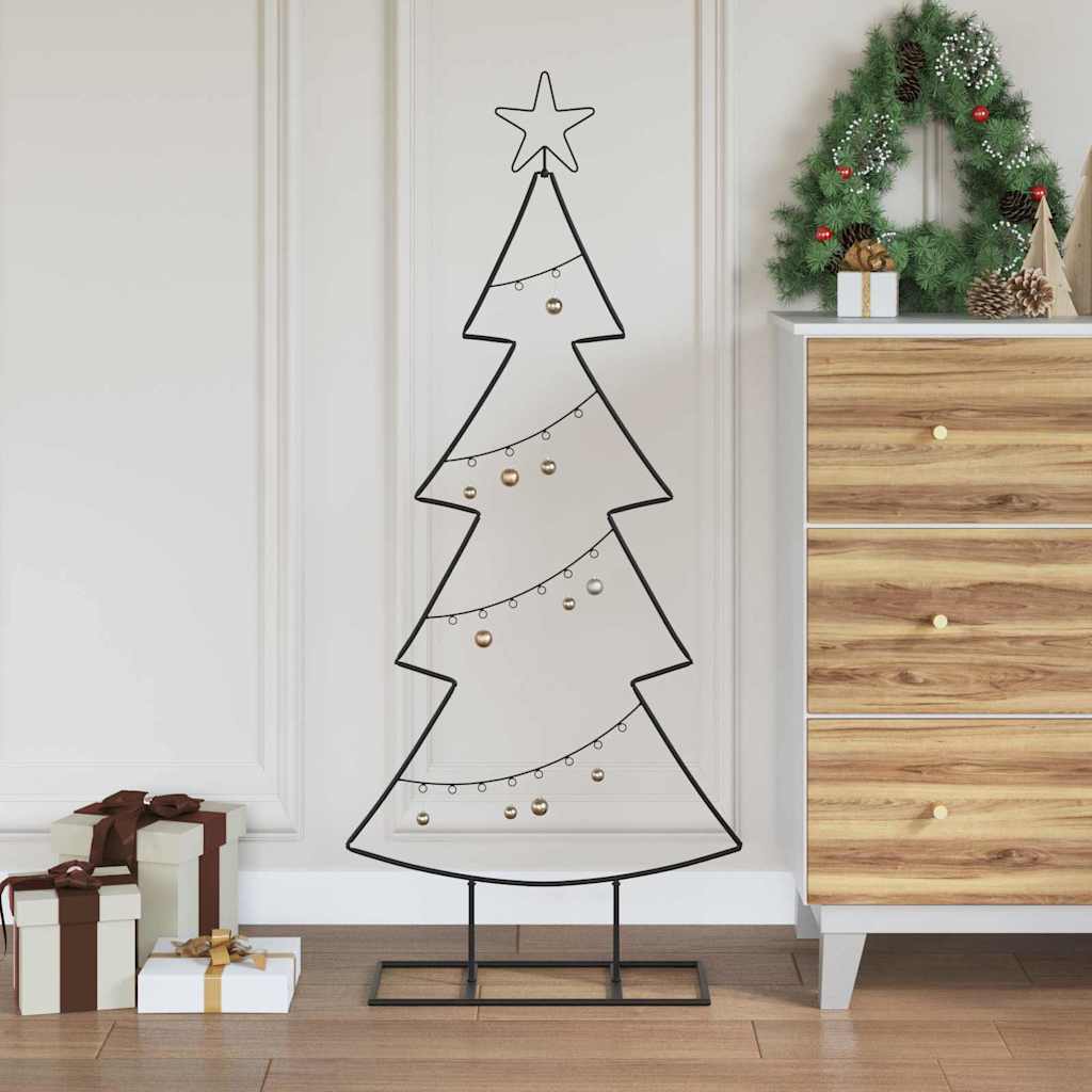 Metall Weihnachtsbaum mit Ständer Schwarz 60 cm Stahl