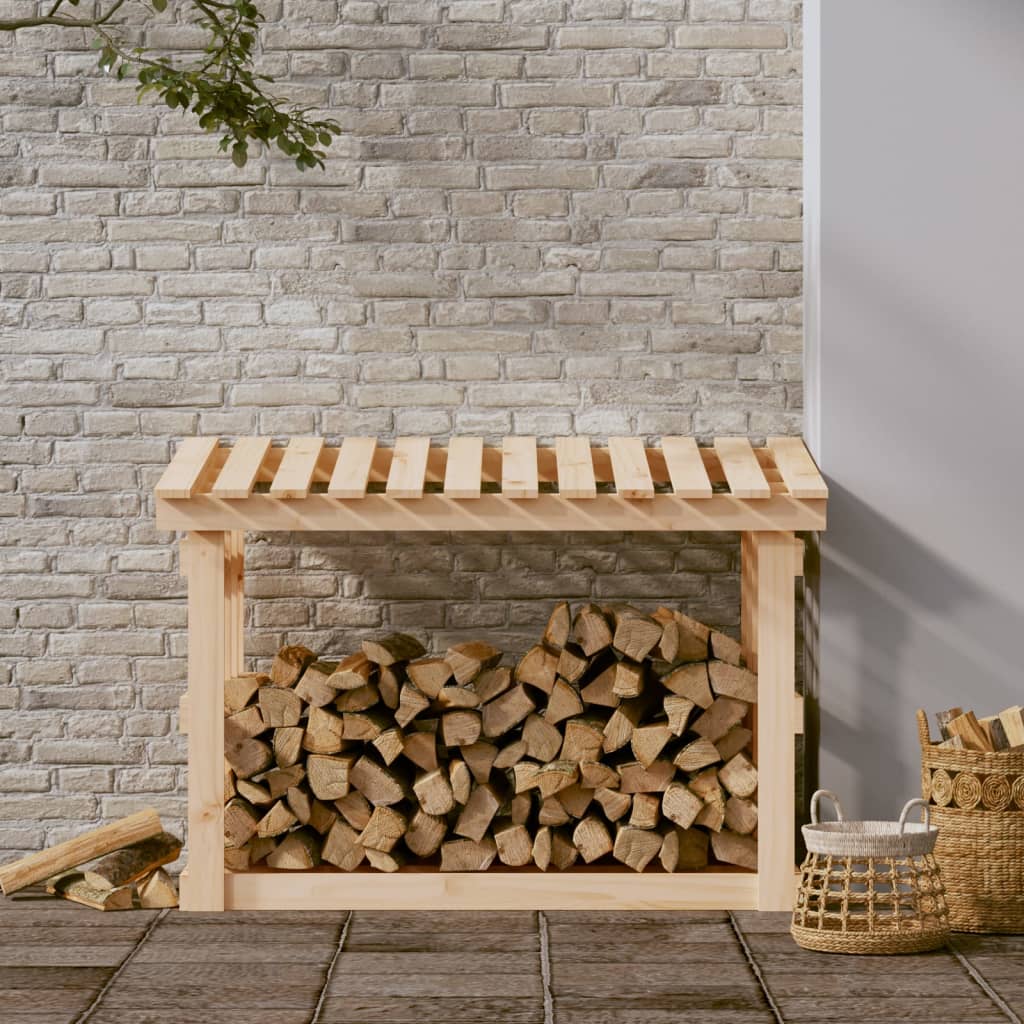 Kaminholzregal 108x64,5x109 cm Massivholz Kiefer
