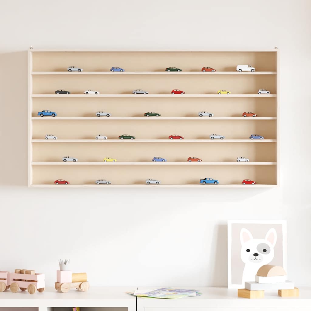 Sammlervitrine aus Holz mit 6 Regalen 40x8,5x55 cm