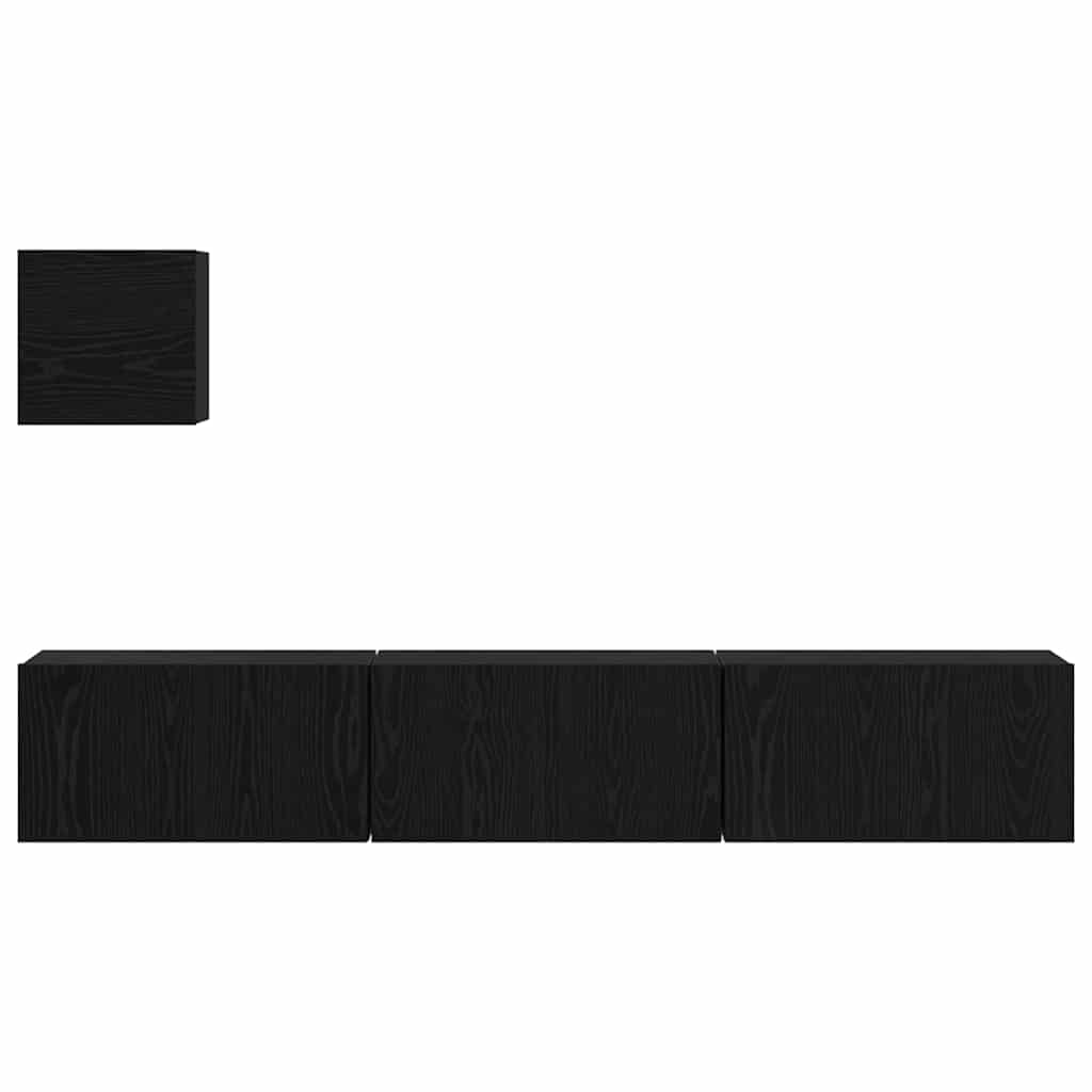 4-tlg. TV-Schrank-Set Weiß Holzwerkstoff