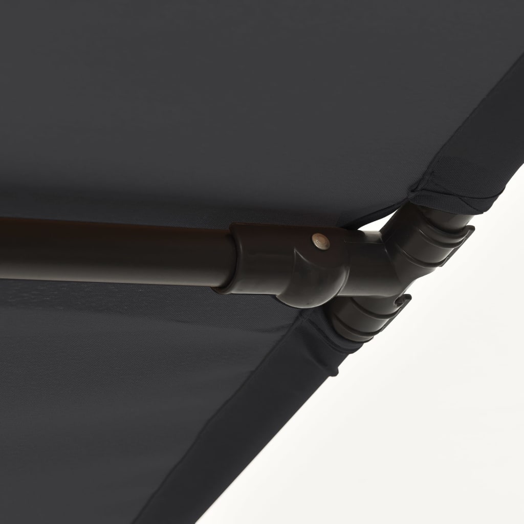 Sonnenschirm mit Aluminium-Mast 180x110 cm Bordeauxrot