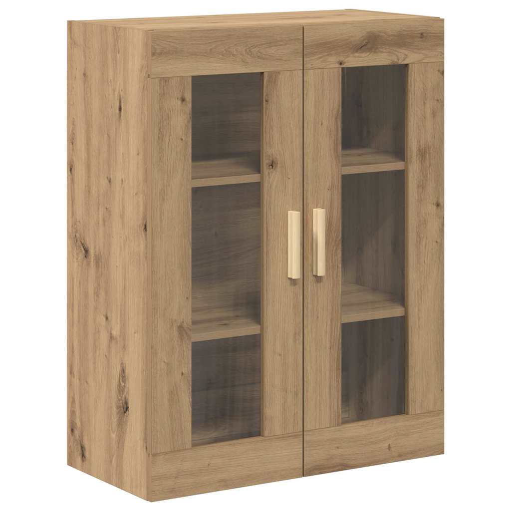 Highboard Altholz 69,5 x 34 x 180 cm Engineered Wood und Glas
