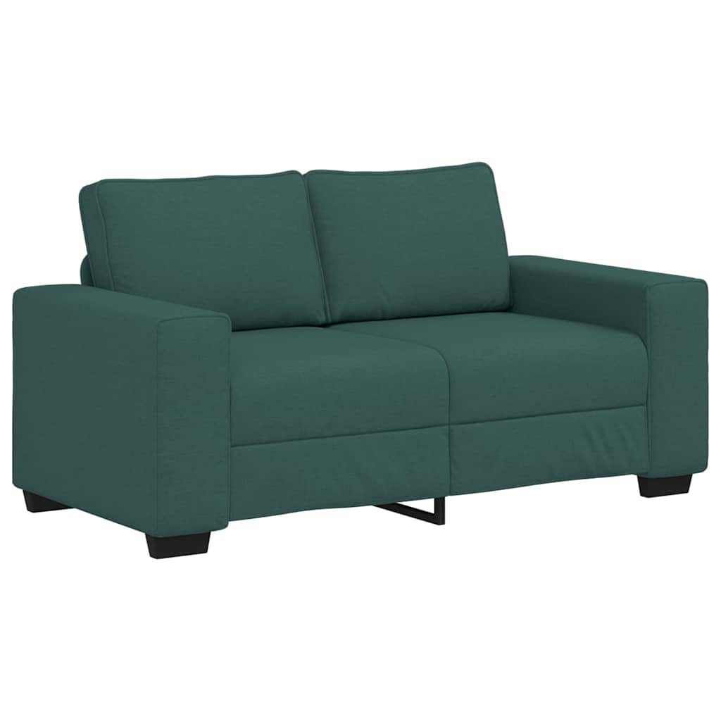 2-tlg. Sofagarnitur mit Kissen Hellgrau Stoff