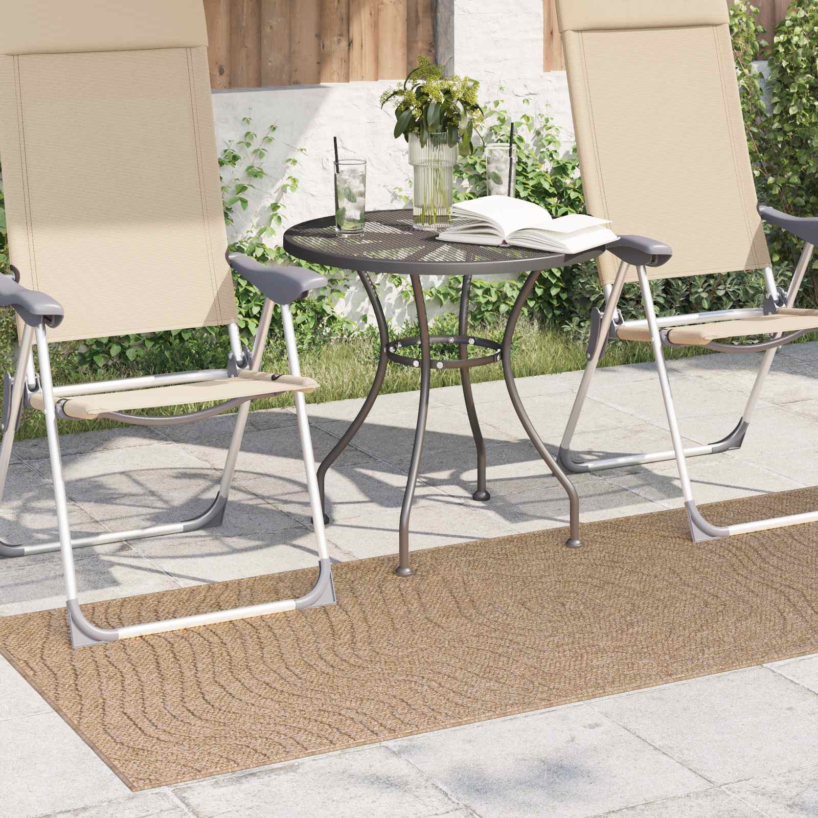Bereichsteppiche Rechtwinklig AGIRA Natur 150 x 80 cm Polyester