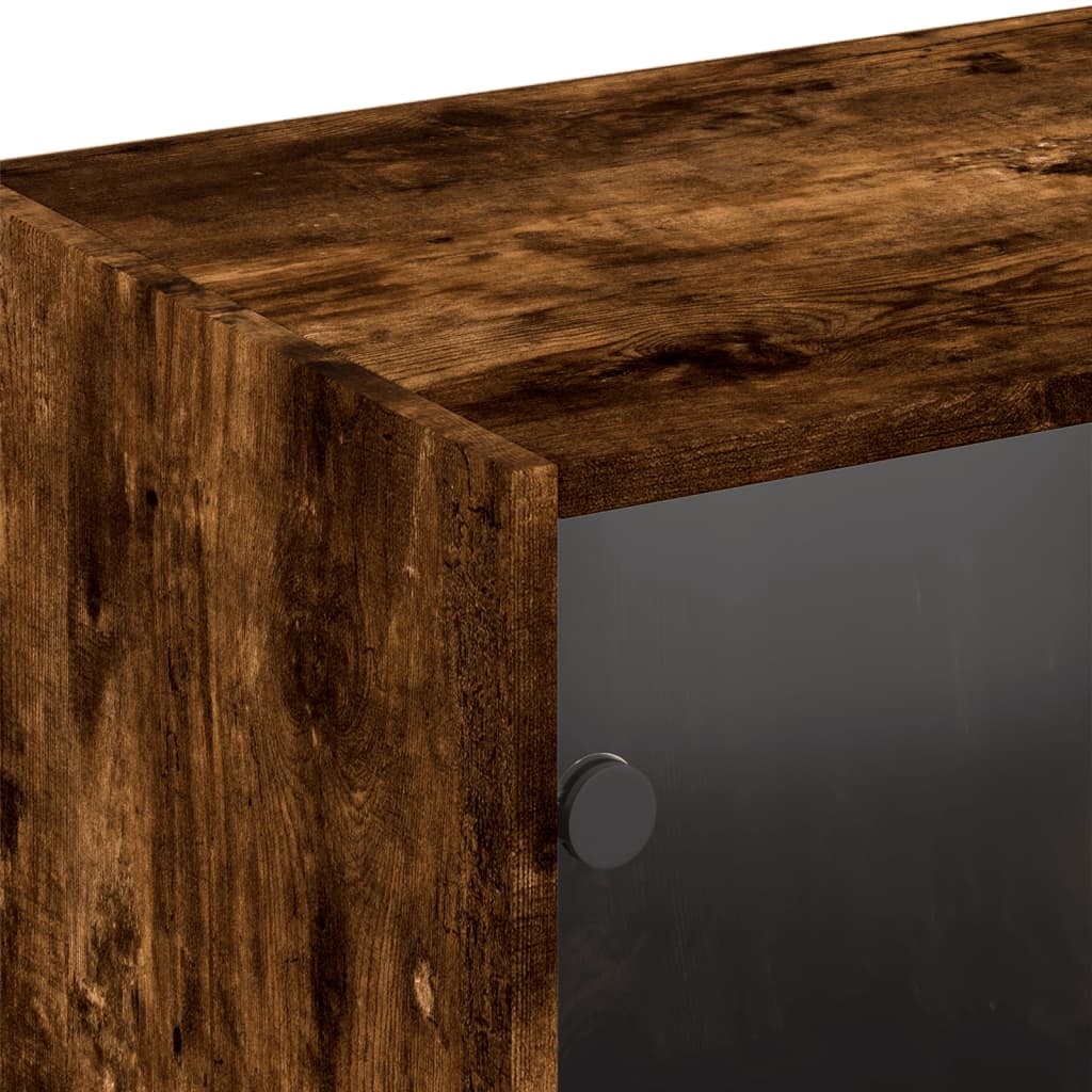 Bücherschrank mit Türen Weiß 204x37x75 cm Holzwerkstoff