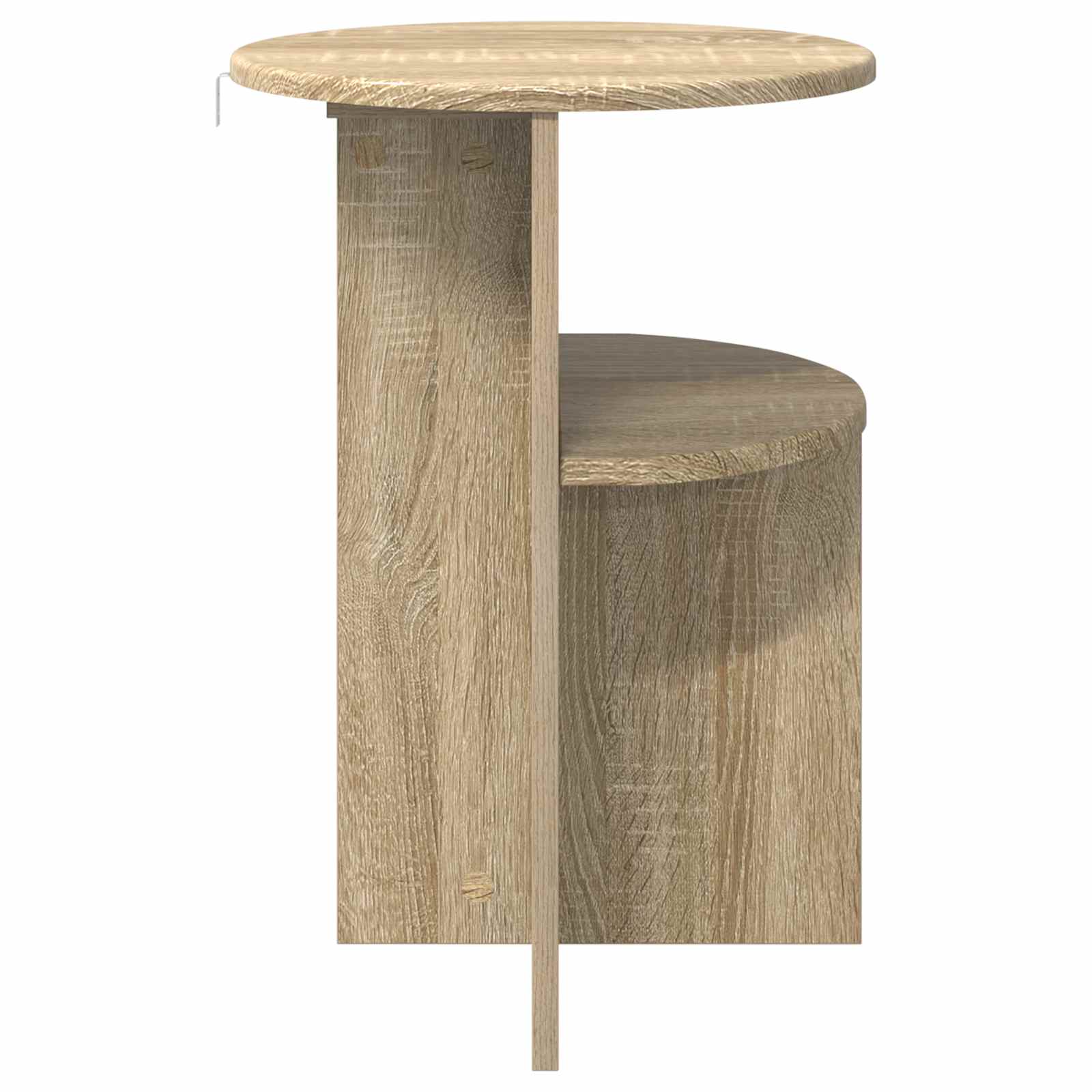 Beistelltisch mit Speicher Weiß Ø 39,5 x 55 cm Holzwerkstoff
