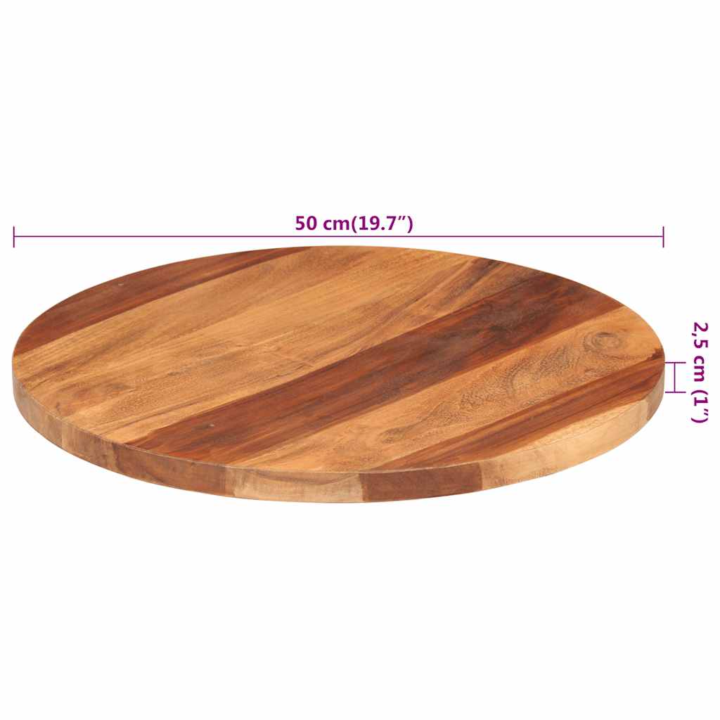 Tischplatte Massivholz Akazie Rund 15-16 mm 40 cm