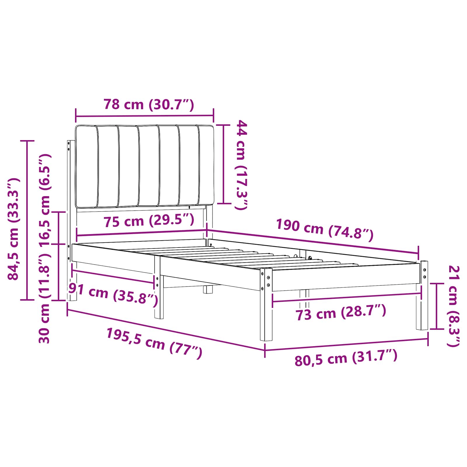 Bettgestell mit gepolstertem Kopfteil Hellgrau 200 x 200 cm