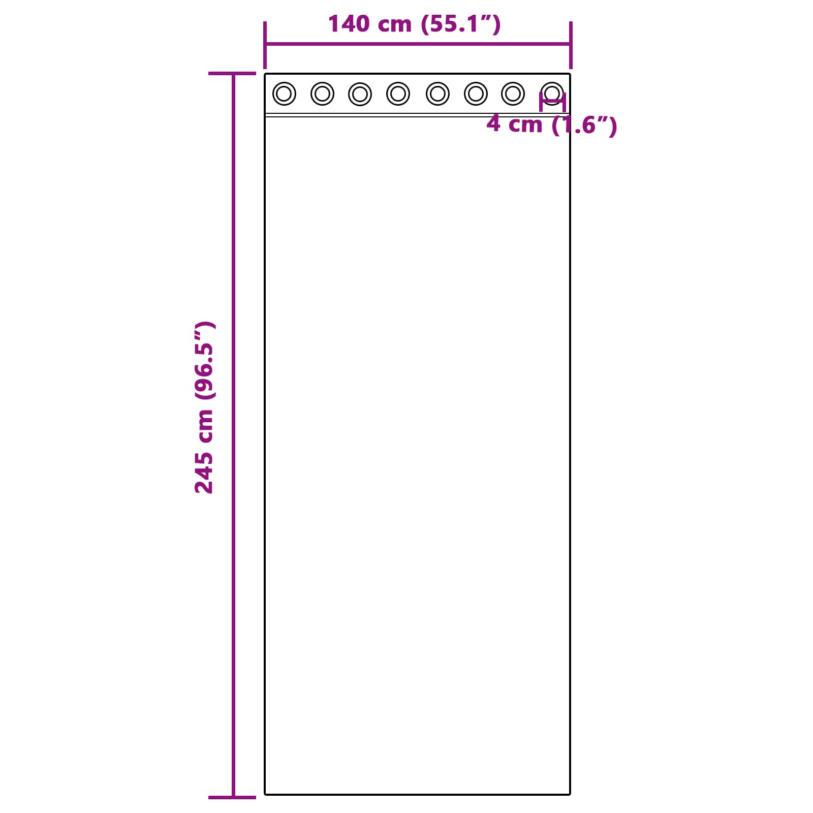 Verdunkelungsvorhänge 2 pcs Schwarz 140 x 140 cm Samt