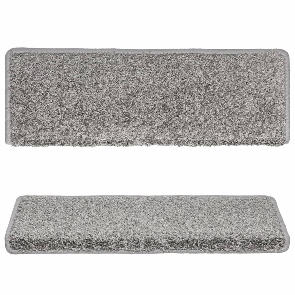 Stufenmatten 15 Stk. 65x21x4 cm Grau Rechteckiger Rand