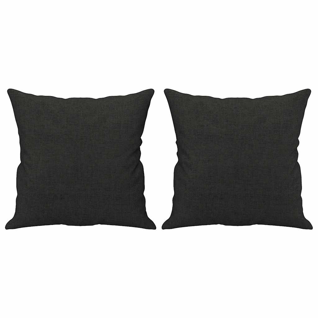 2-Sitzer-Sofa mit Zierkissen Braun 120 cm Stoff