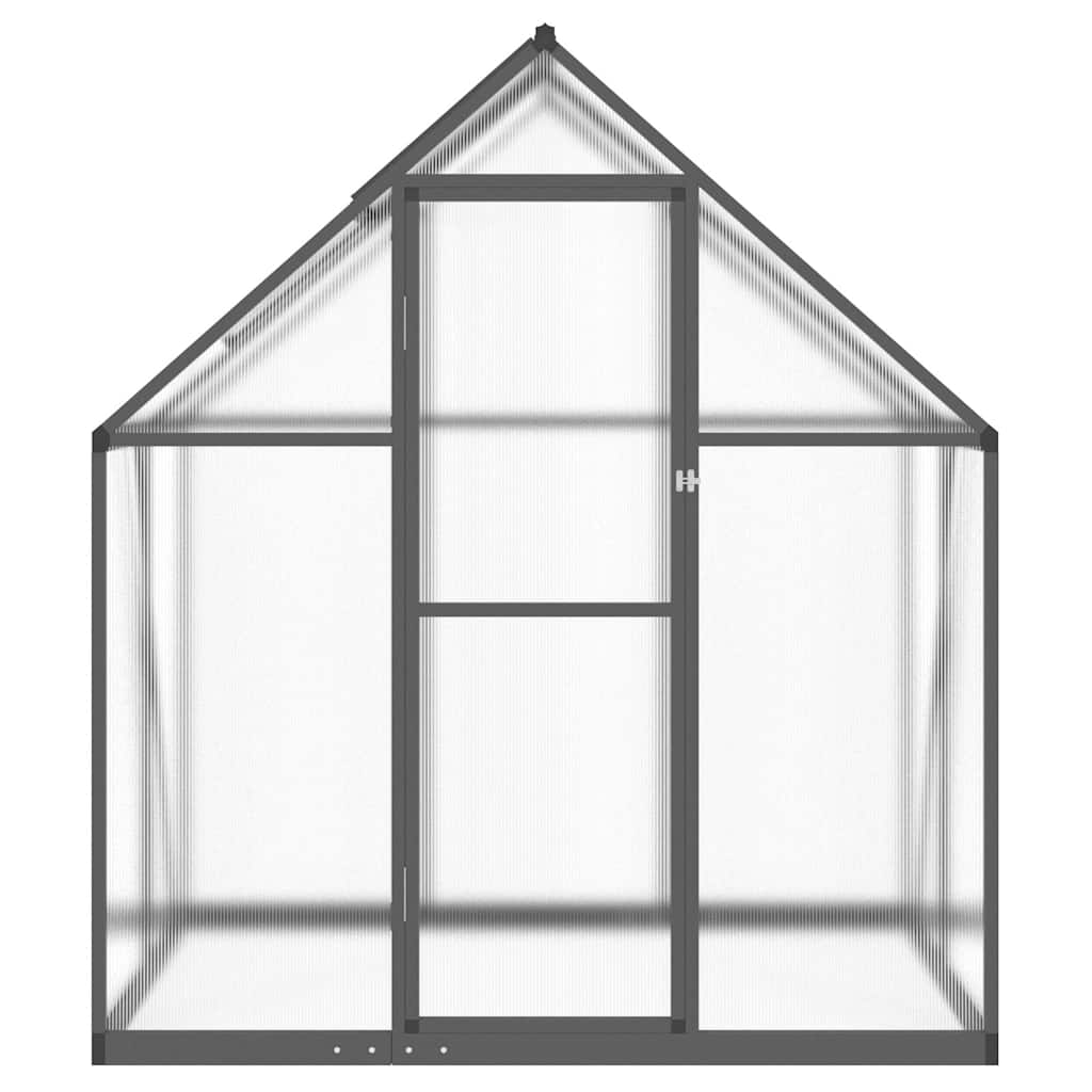 Gewächshaus mit Fundamentrahmen Silbern 169x114x202 cm Alu