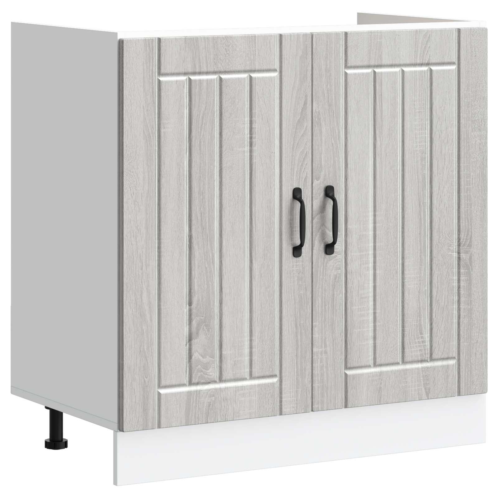 Waschbecken-Unterschrank mit Tür Lucca 2 pcs Weiß Holzwerkstoff