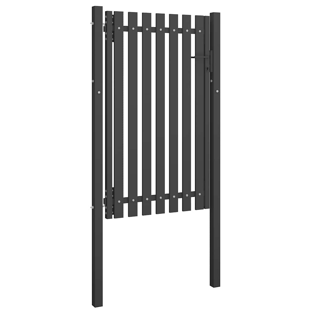 Gartentor aus Stahl 100 x 75 cm Anthrazit