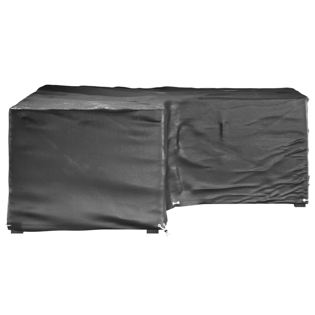 Gartenmöbel-Abdeckungen 2 Stk. L-Form 12 Ösen 250x250x90 cm