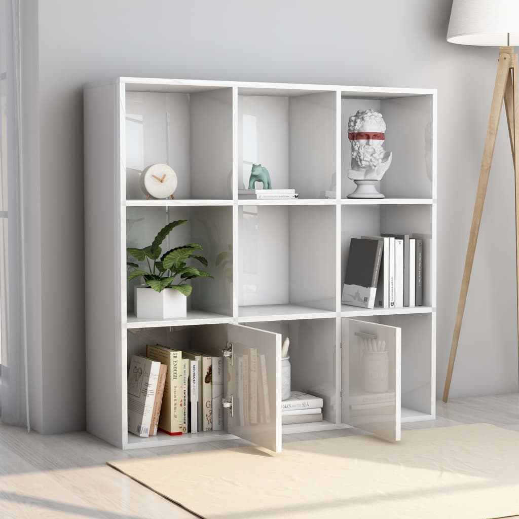 Bücherregal Weiß 98x30x98 cm Holzwerkstoff