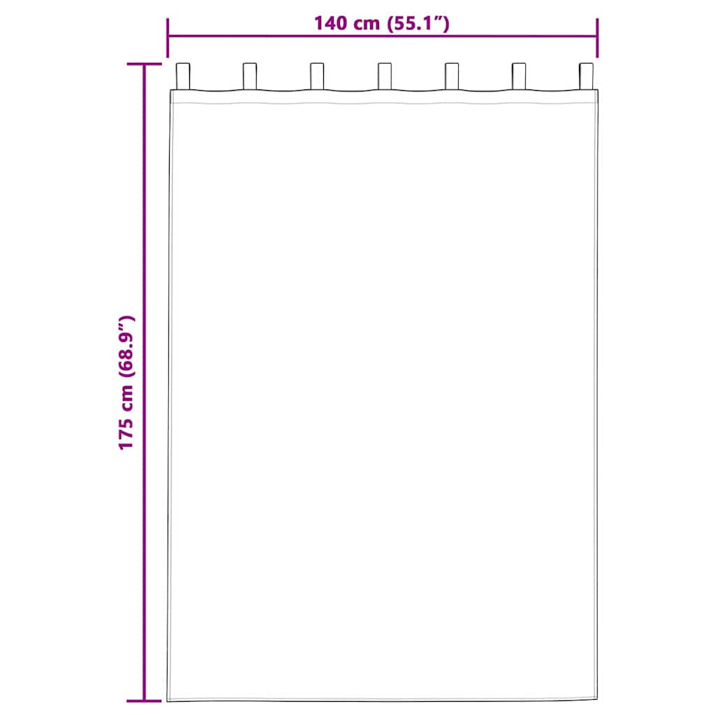 Verdunkelungsvorhänge 2 pcs Schwarz 140 x 140 cm Samt