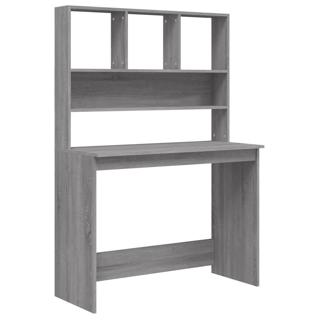 Schreibtisch mit Regal Weiß 102x45x148 cm Holzwerkstoff