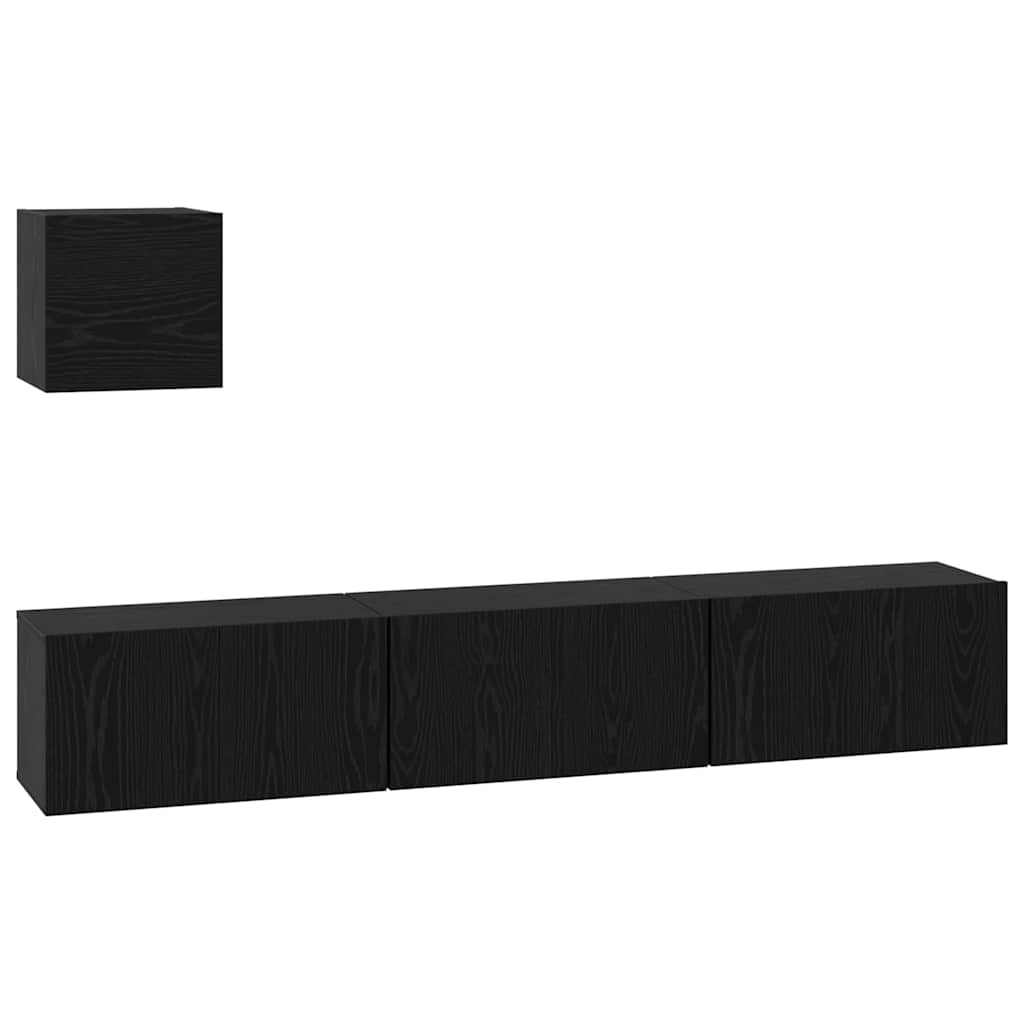 4-tlg. TV-Schrank-Set Weiß Holzwerkstoff