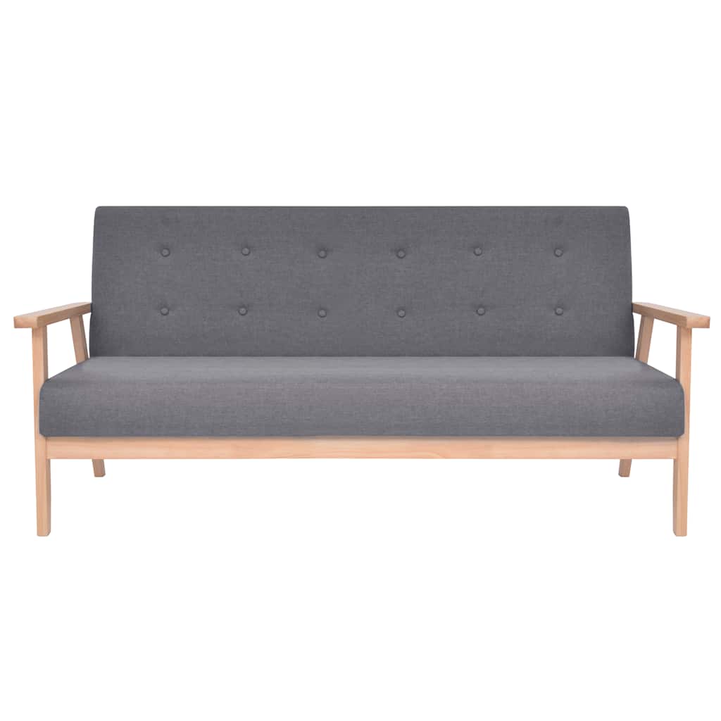 2-Sitzer-Sofa Stoff Hellgrau