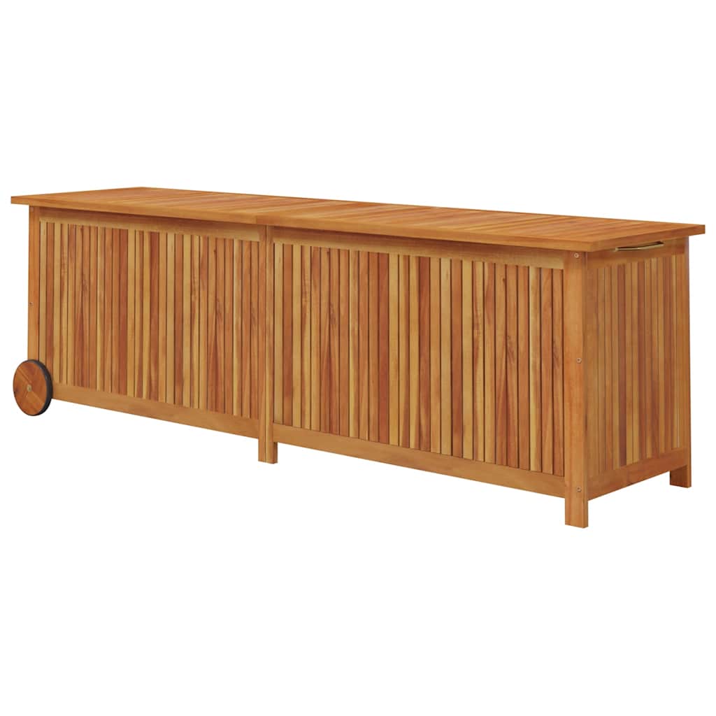 Gartentruhe mit Rollen 60x50x58 cm Massivholz Akazie