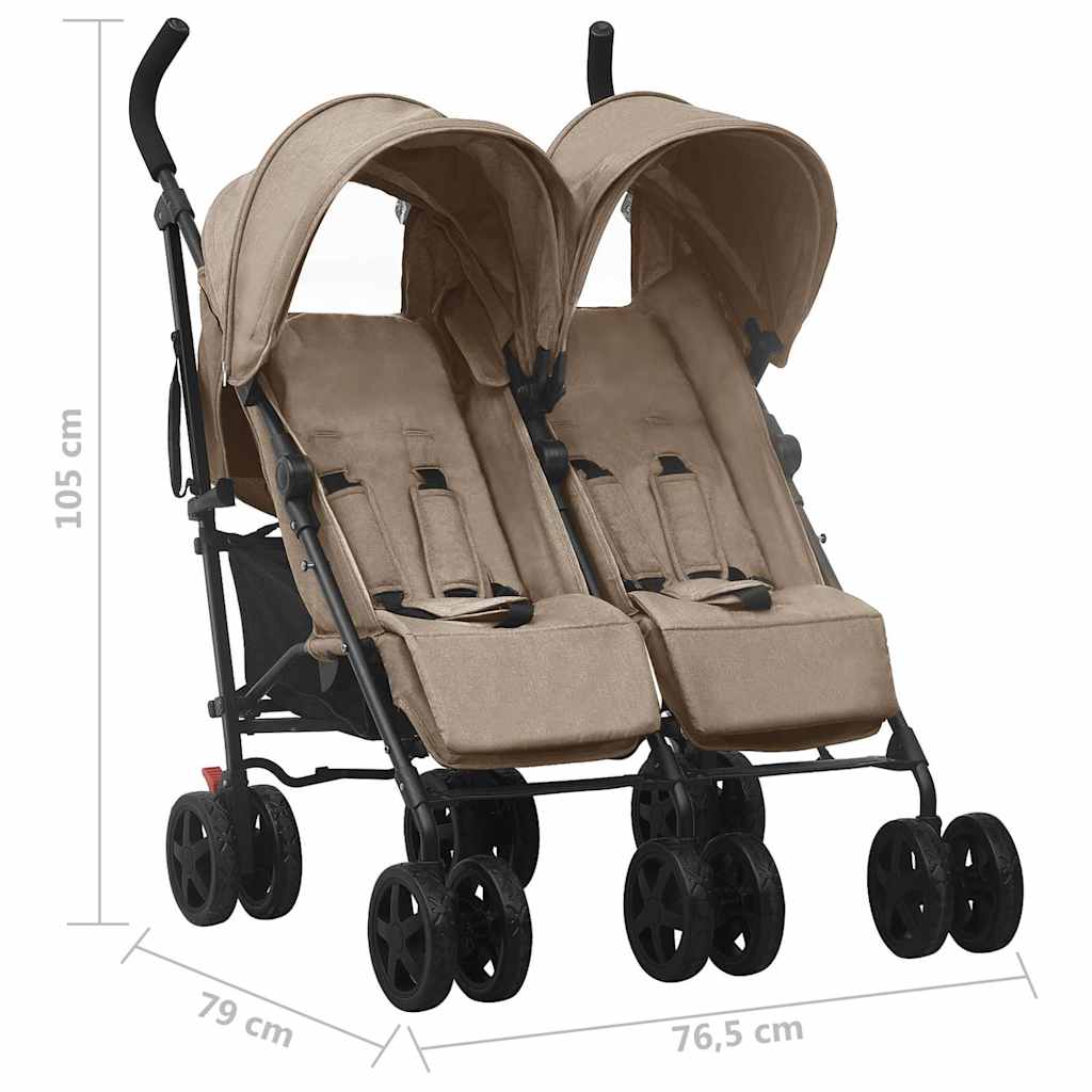 Geschwisterwagen Anthrazit Stahl