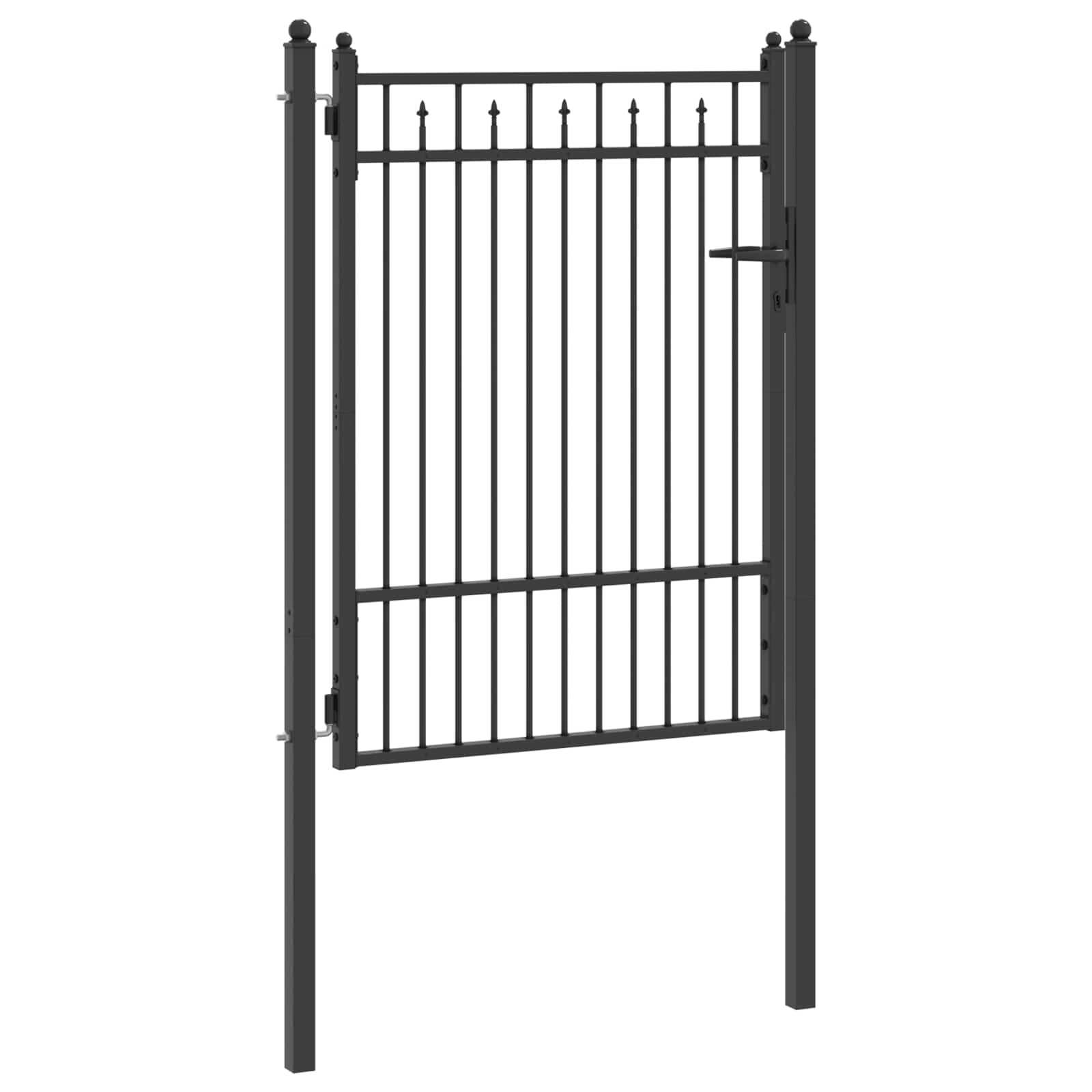 Zauntor HORST 100 x 75 cm Metall Schwarz Abschließbar