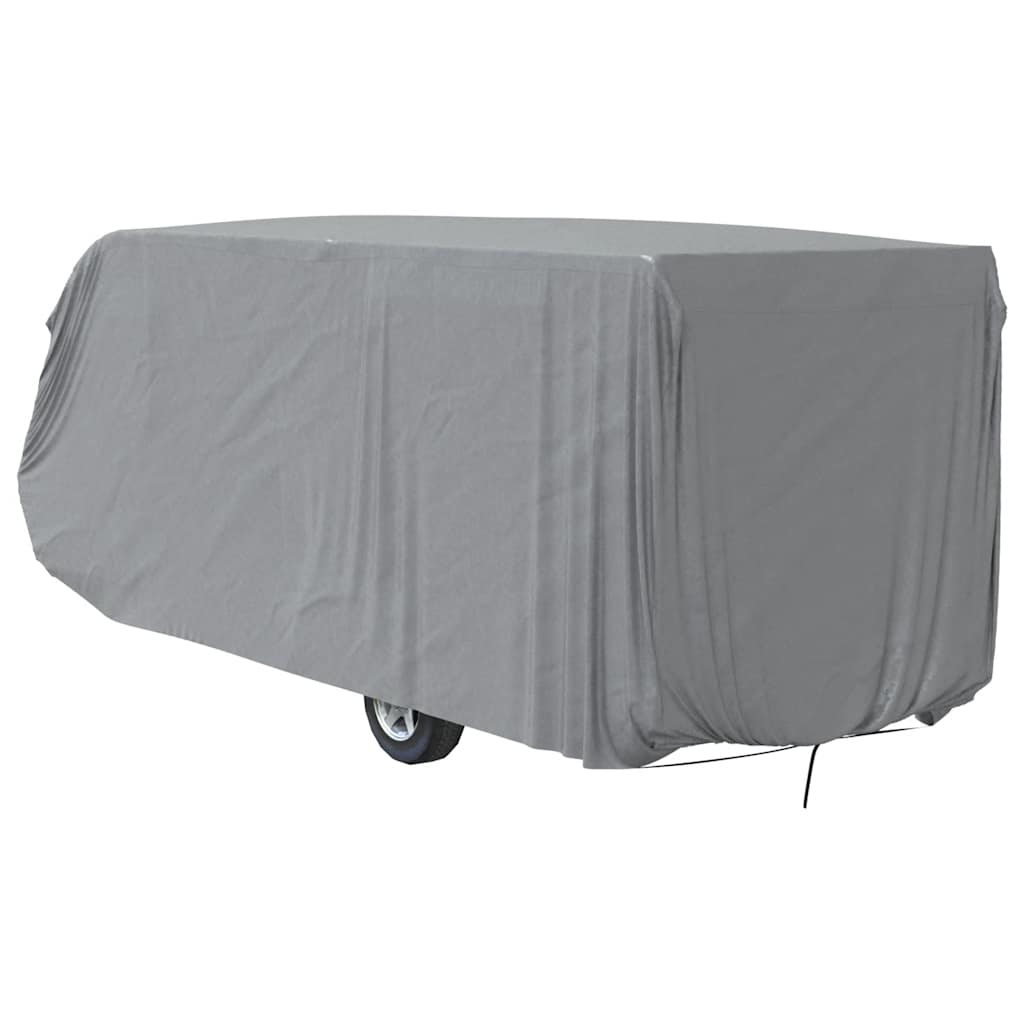 Schutzhülle für Wohnwagen Grau 460x250x220 cm Vliesstoff