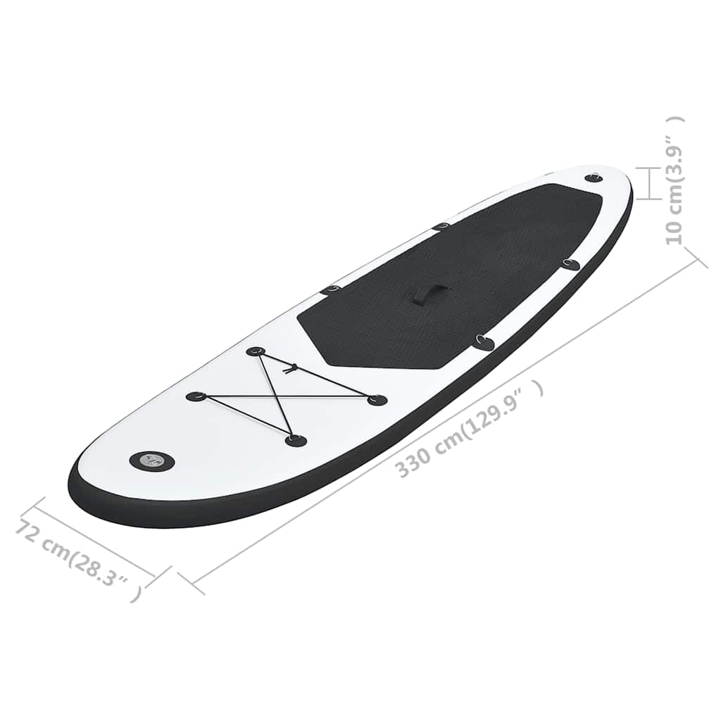 Stand Up Paddle Board SUP Aufblasbar Rot und Weiß