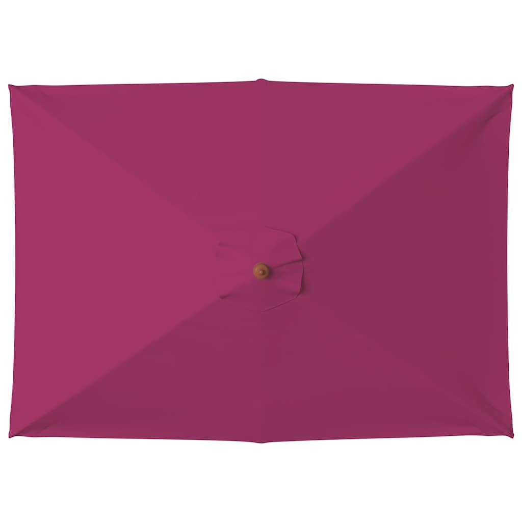 Sonnenschirm mit Holzmast Schwarz 150x200 cm