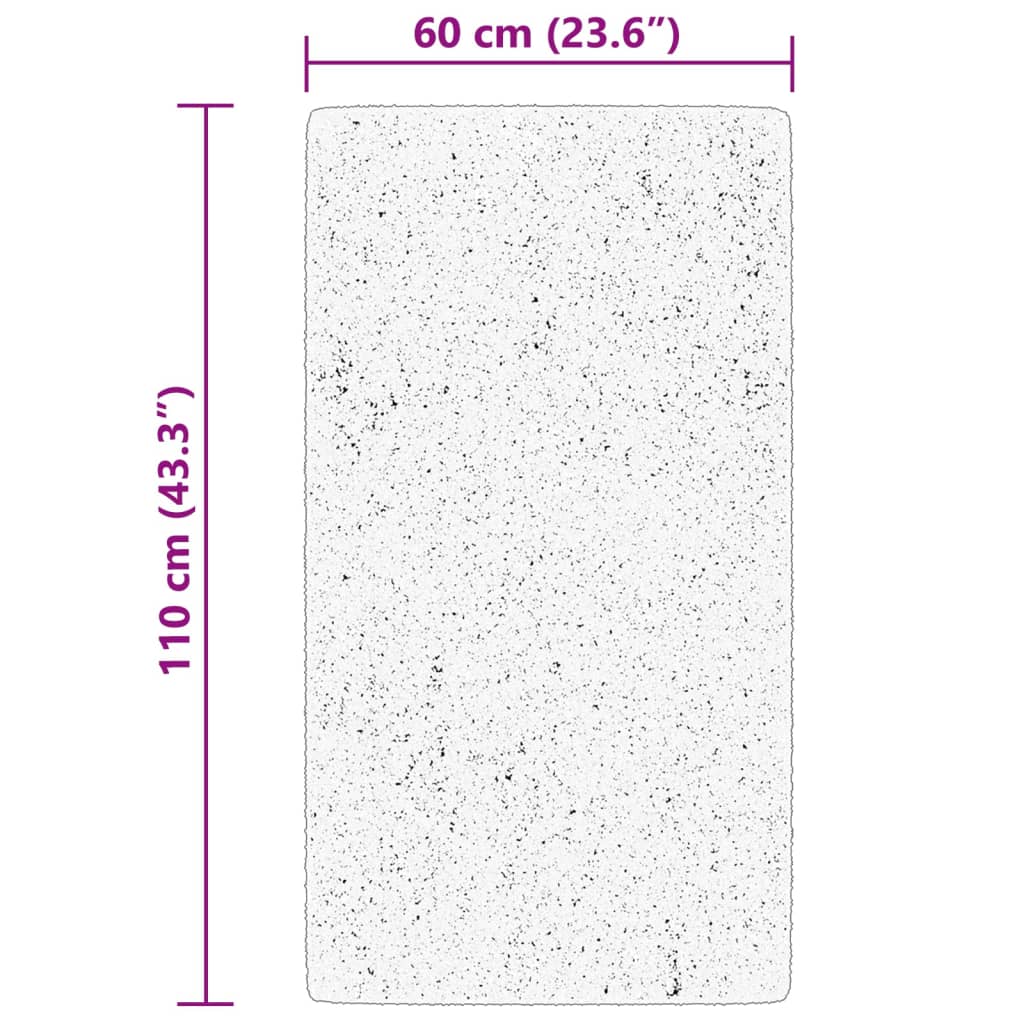 Teppich HUARTE Kurzflor Weich und Waschbar Anthrazit 60x110 cm