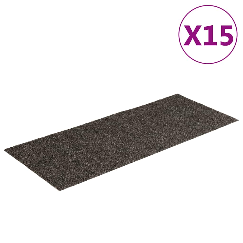 Stufenmatten Selbstklebend 15 Stk. 60x25 cm Hellbraun Rechteckig