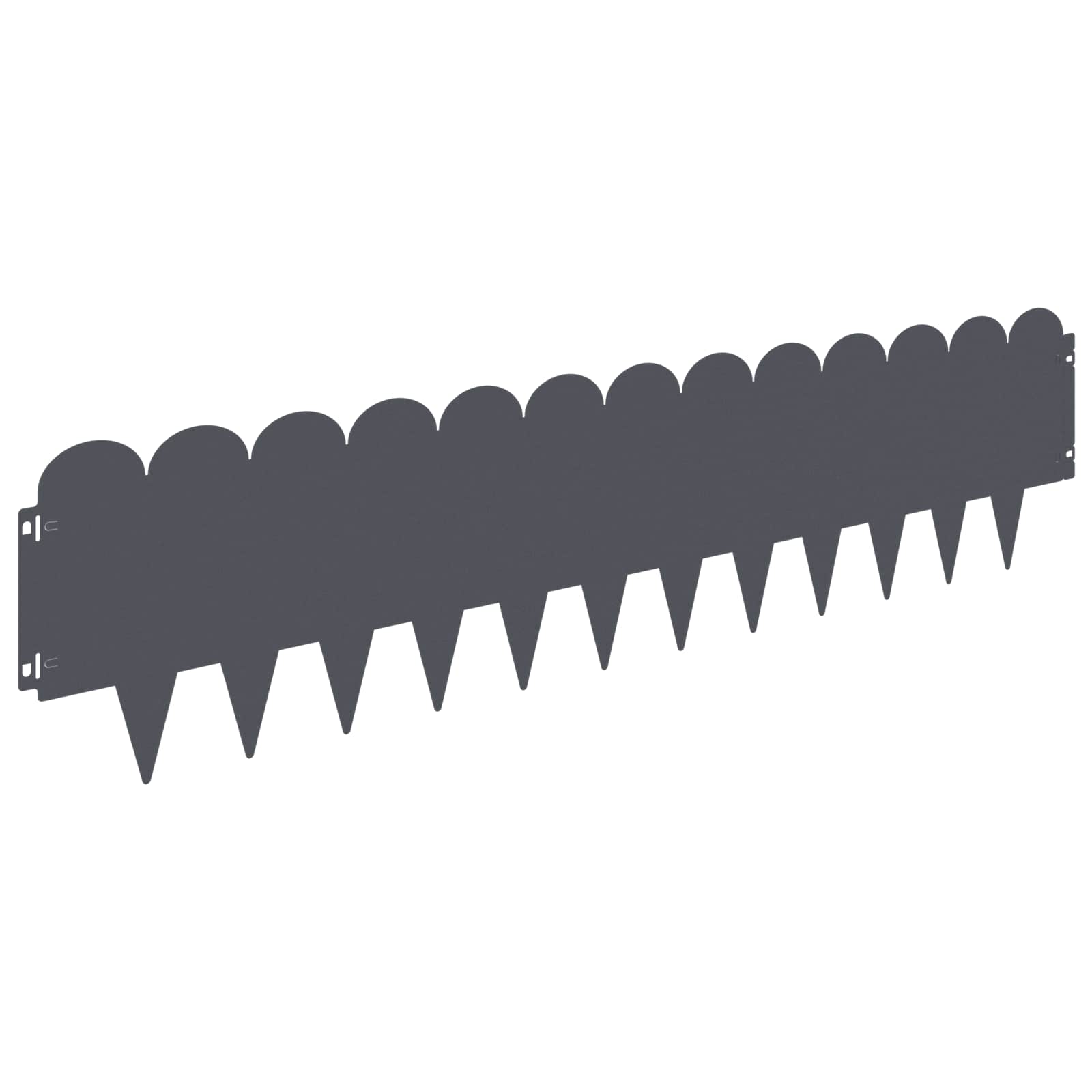 Raseneinfassung 10 pcs 103 x 15 cm Stahl Schwarz