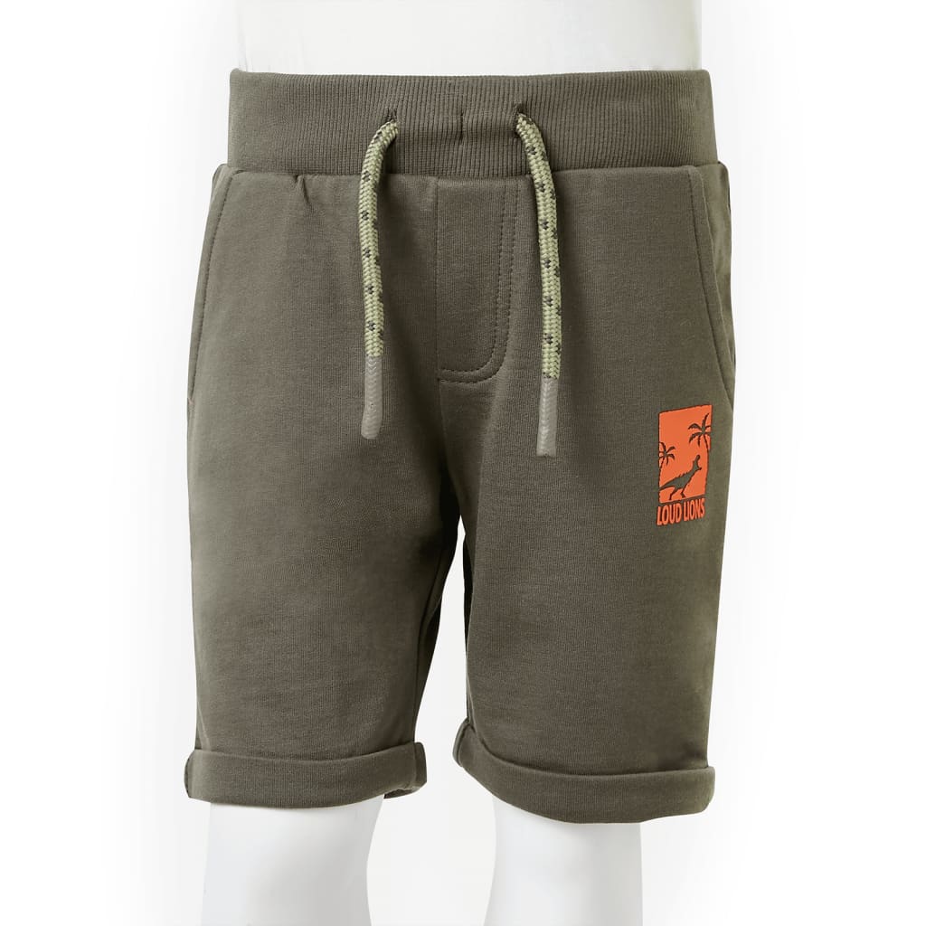 Kindershorts mit Kordelzug Blau Melange 116