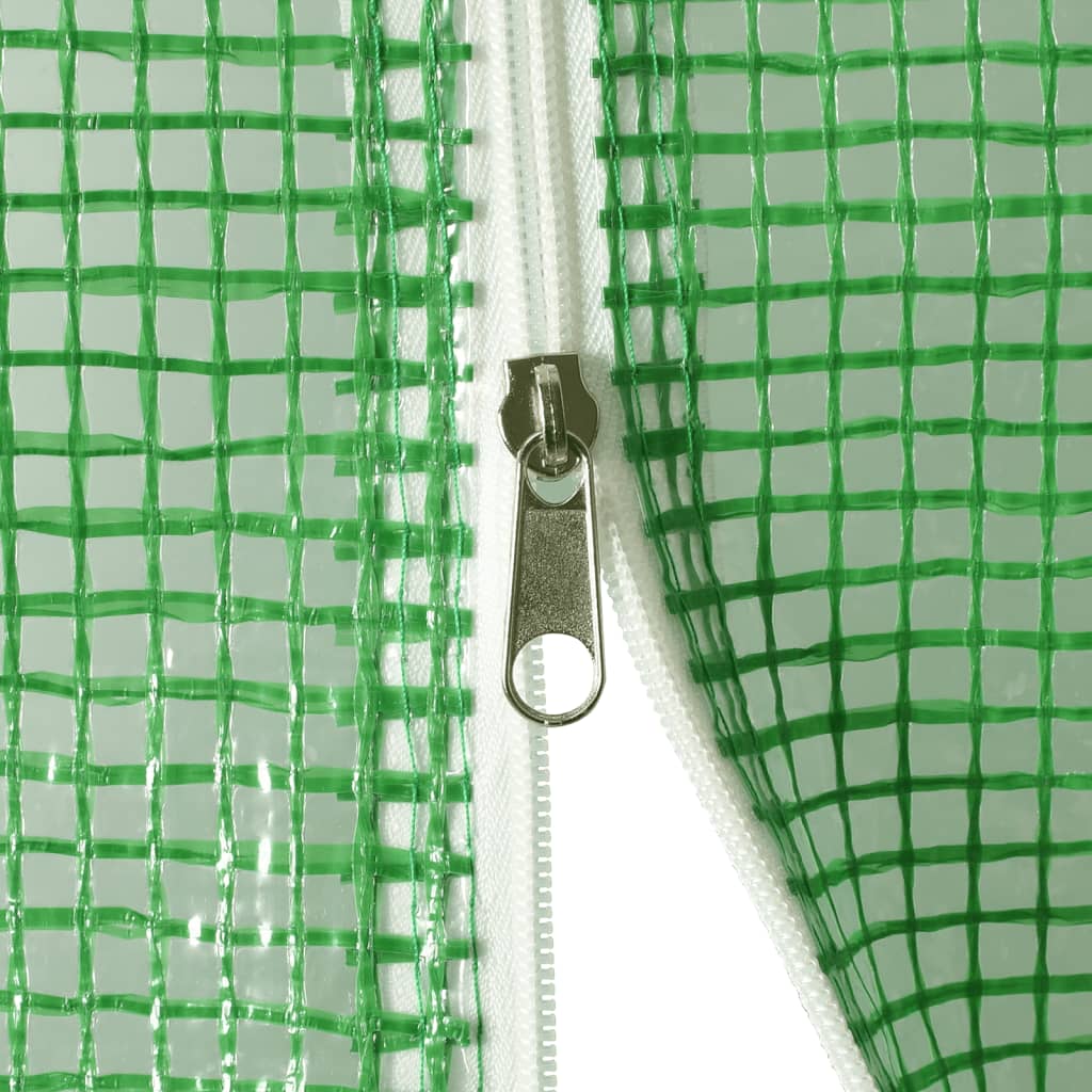 Gewächshaus mit Stahlrahmen Weiß 40 m² 8x5x2,3 m