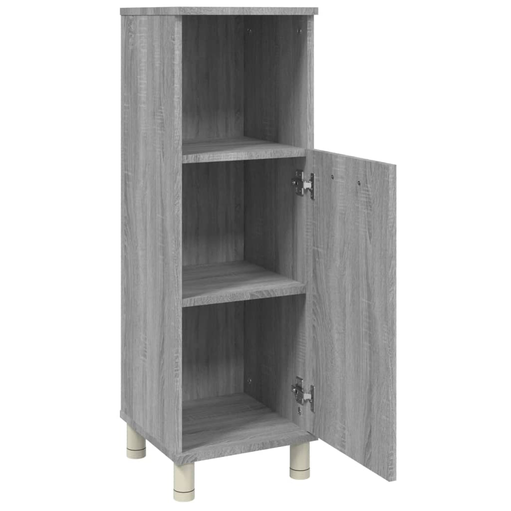 Badezimmerschrank Weiß 30x30x95 cm Holzwerkstoff