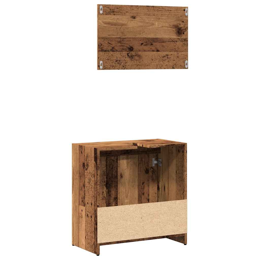 Badmöbel-Set Weiß Holzwerkstoff
