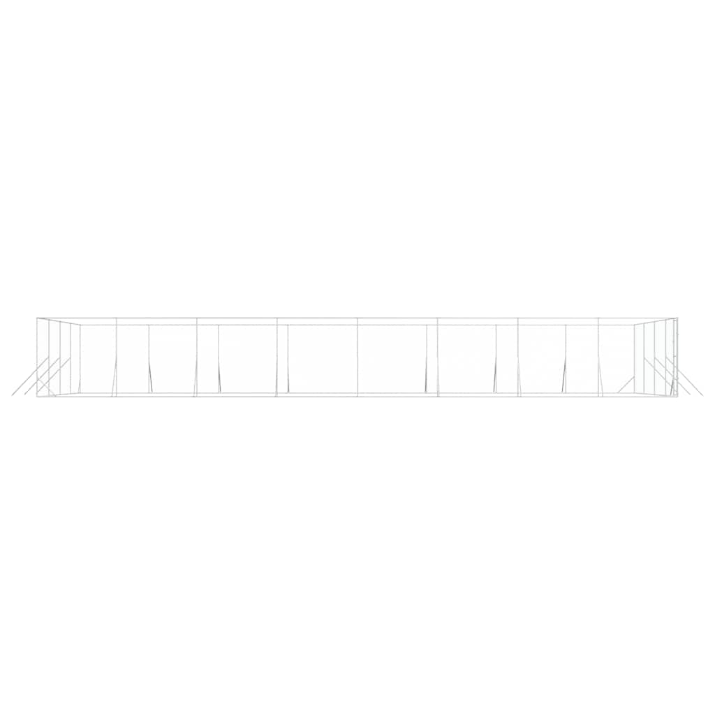 Outdoor-Hundezwinger Silbern 2x2x2 m Verzinkter Stahl