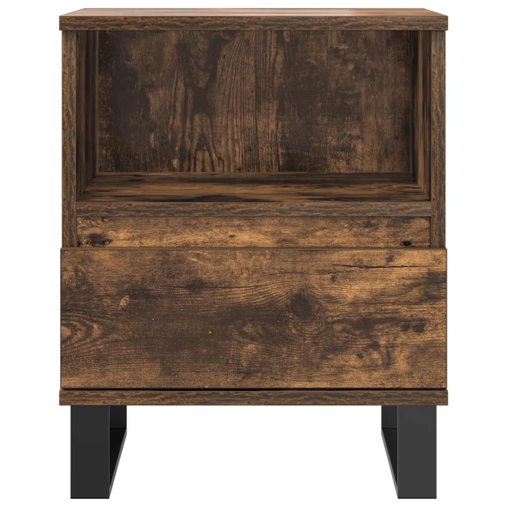 Bettschrank Schwarz Eichen-Optik 40 x 35 x 50 cm Holzwerkstoff