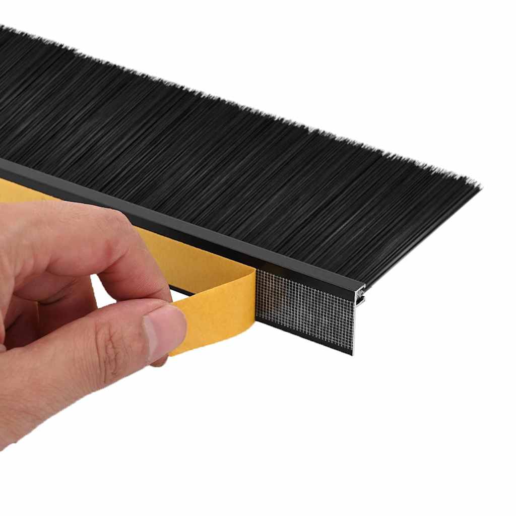Selbstklebende Türbürstendichtungen 2 pcs Braun 100 cm
