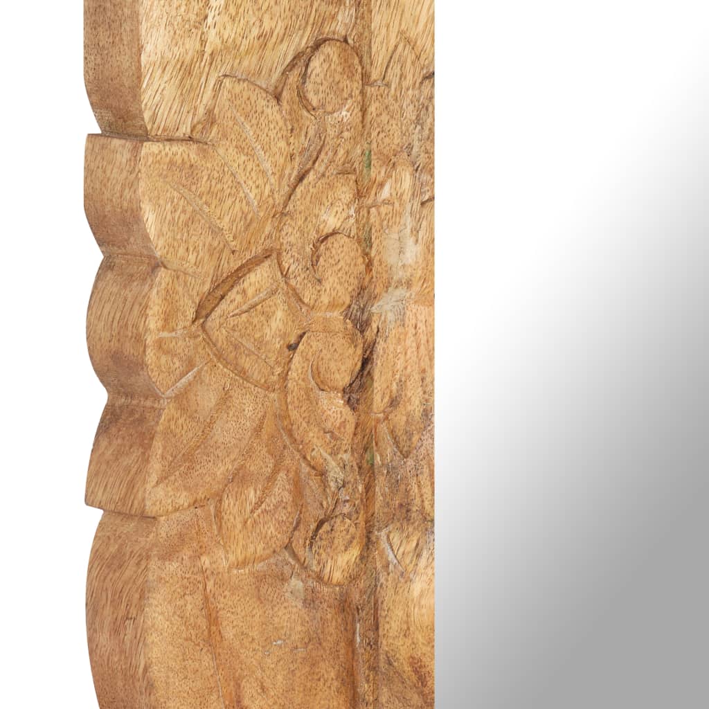 Spiegel Weiß 80x50 cm Mango Massivholz