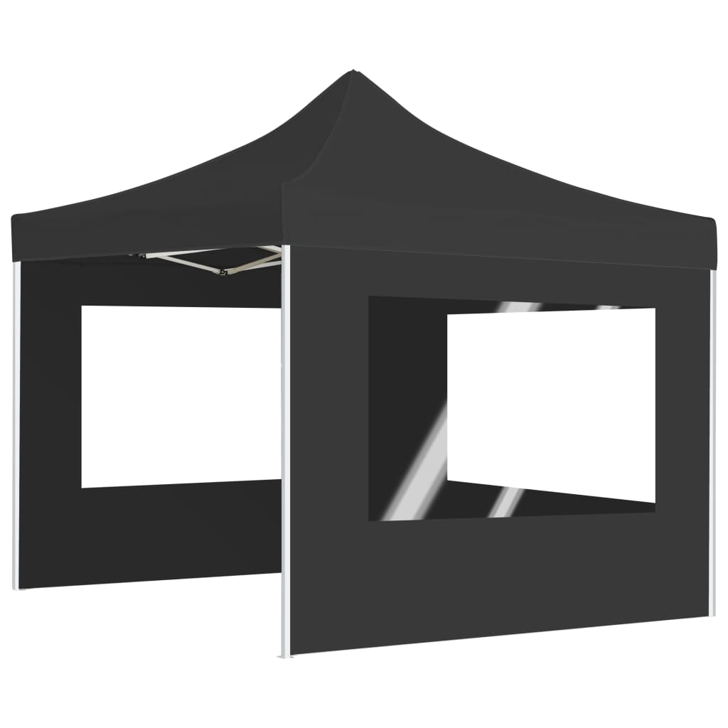 Profi-Partyzelt Faltbar mit Wänden Aluminium 3×3m Weiß
