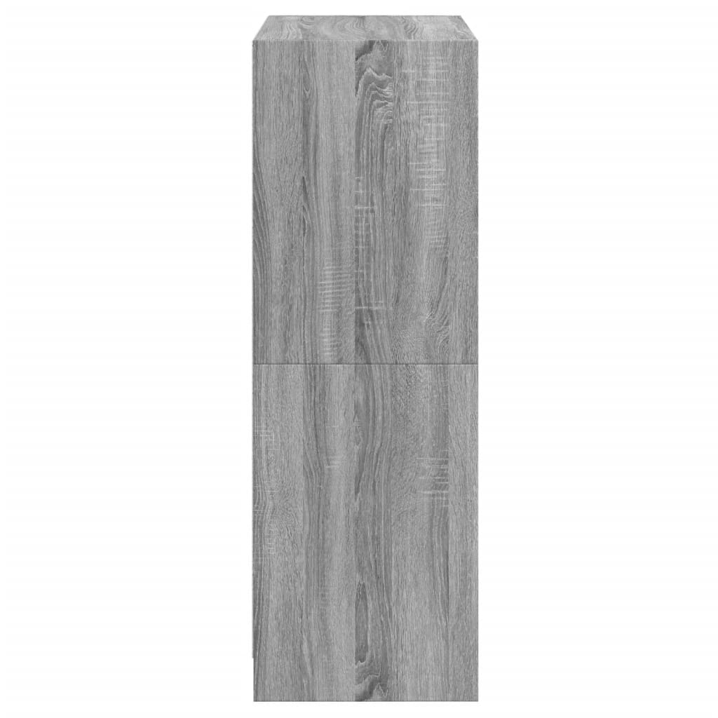 Bücherregal mit Türen Weiß 136x37x109 cm Holzwerkstoff