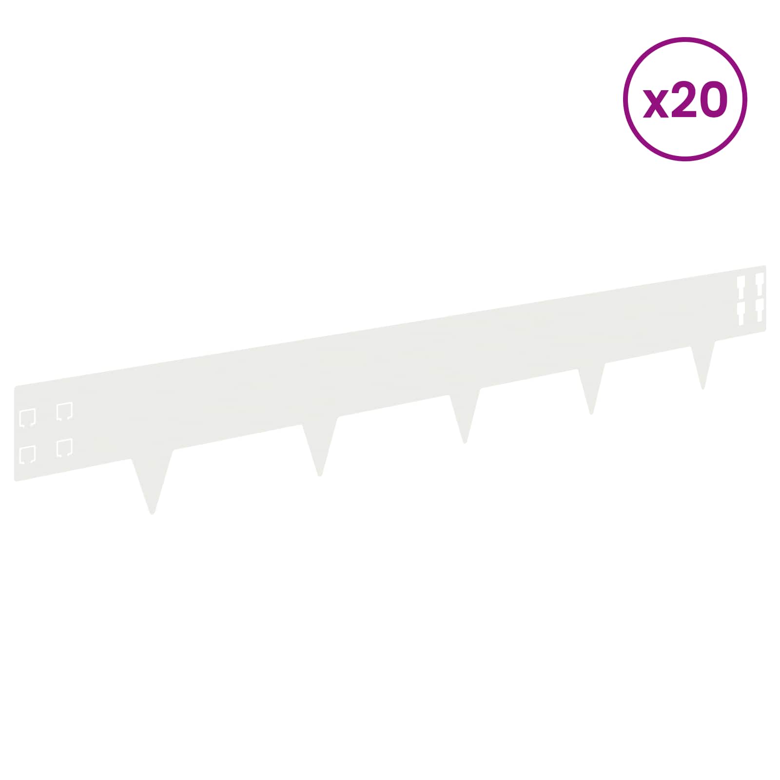 Raseneinfassung 10 pcs 100 x 12 cm Stahl Schwarz