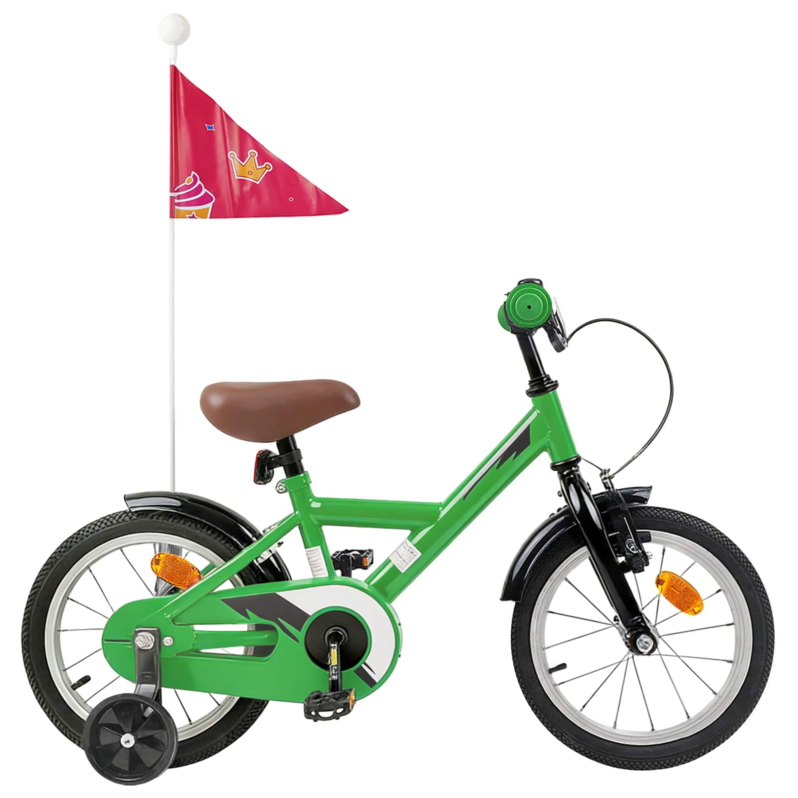 Kinderfahrrad 12 Zoll für 2-4 Jahre alt Schwarz
